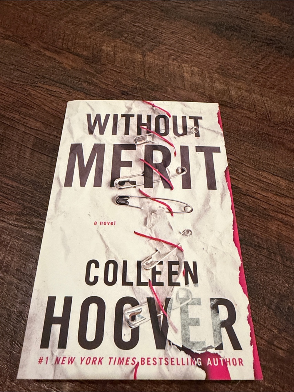 Without Merit by Colleen Hoover - White & Pink Paperback Novel
